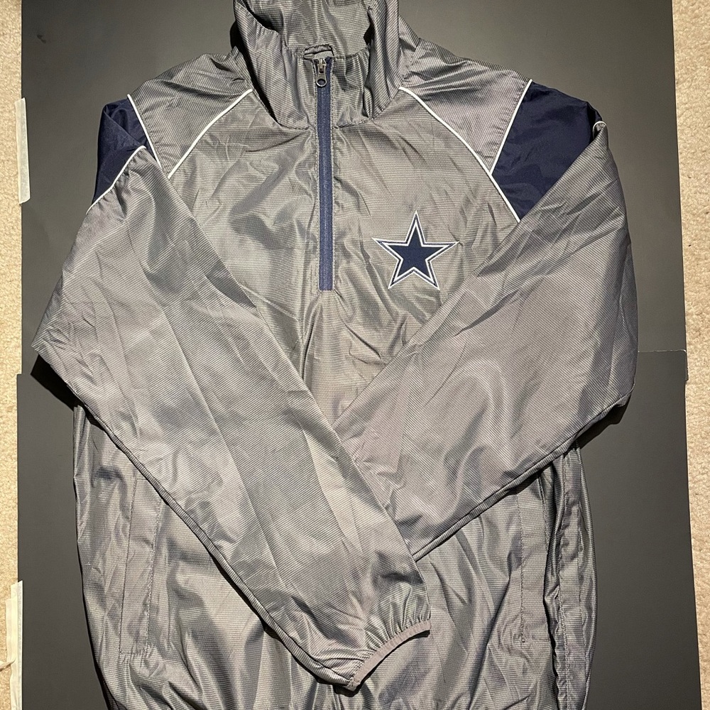 Silver Dallas Cowboys Windbreaker